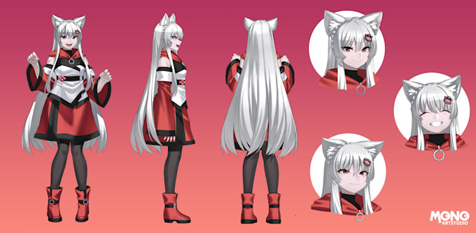 draw your character sheet for your vtuber,live2d project