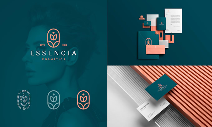 design a minimalist logo with full brand identity