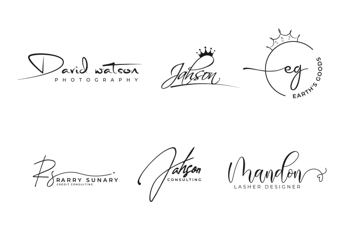 Do real signature or luxury script logo design by Creativeroky | Fiverr