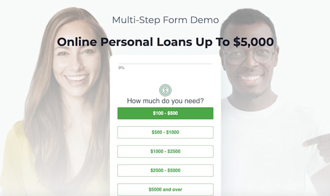 create a multi step HTML wordpress form