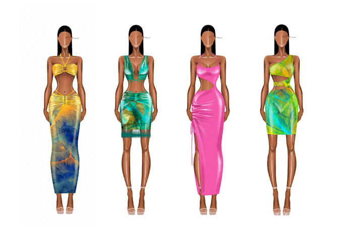 Draw fashion collection, illustration or sketch by Udforgraphic | Fiverr