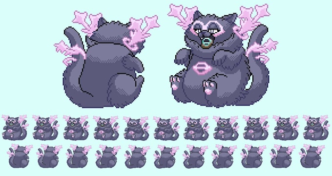 do a character pixel art