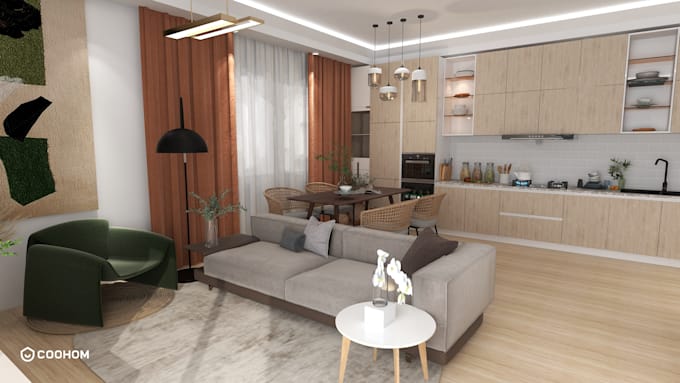 provide professional interior design services, space planning and rendering