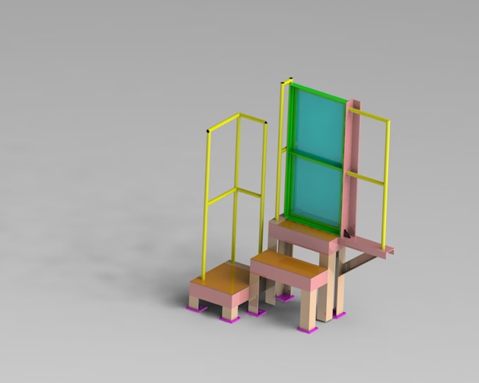 design 3d model of platforms, stairways, and any kind of ladders with solid work