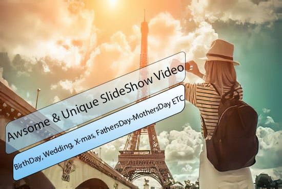create a slideshow video 4 funeral ceremony with pictures and video
