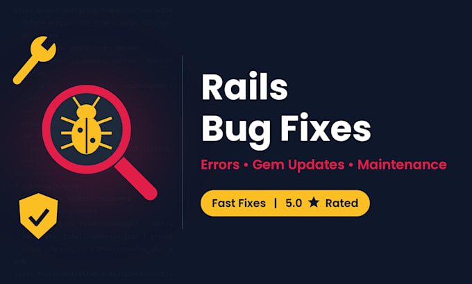 develop, fix, and upgrade your ruby on rails web application