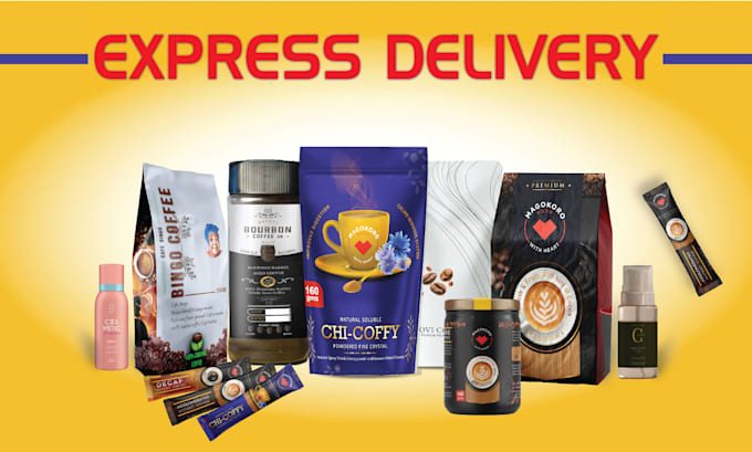 create coffee bag packaging and label design