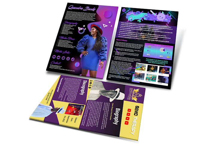 design speaker, artist, musician, celebrities one sheet and podcast flyer
