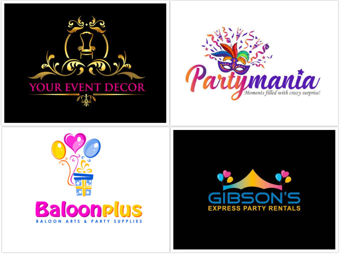 Make perfect party, events and birthday logo by Graphicmonopoly | Fiverr