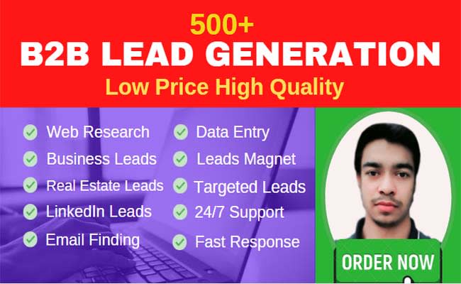 do b2b lead generation and web research