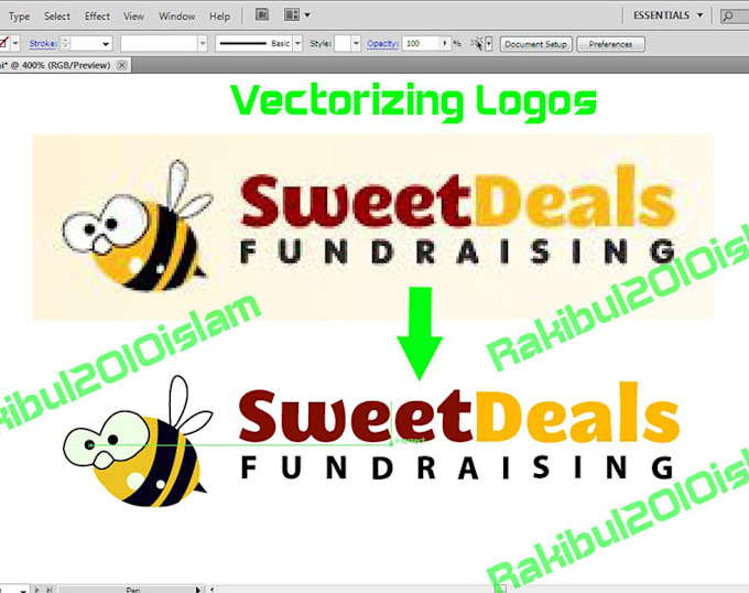 redraw or trace or convert your logo to vector format