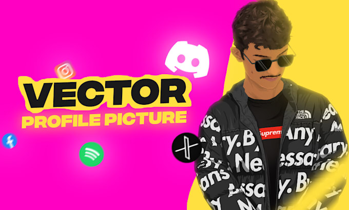 make a vector profile picture or album cover for you