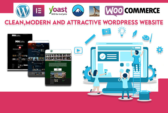 create clean and modern wordpress website