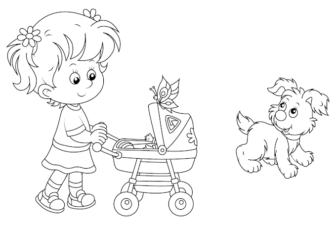make coloring page for children