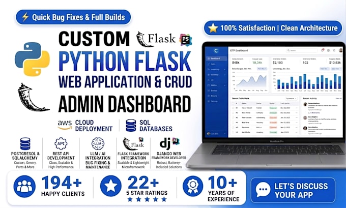 create develop convert fix flask full  crud webapp