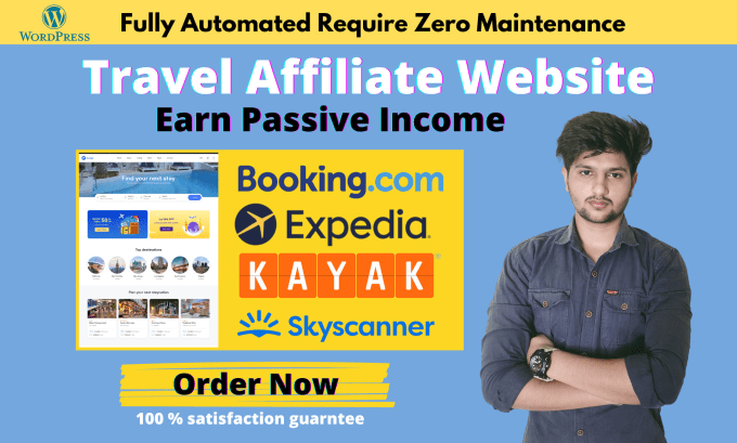 Best Deals! I will build automated travel affiliate marketing website to make money with autoblog