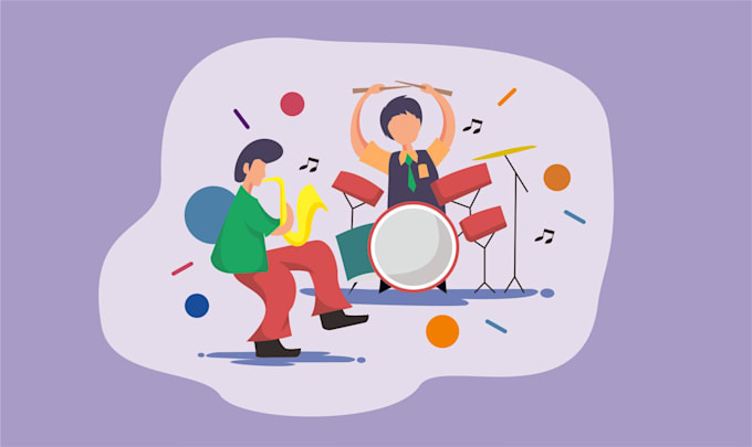design a flat style illustration for your website