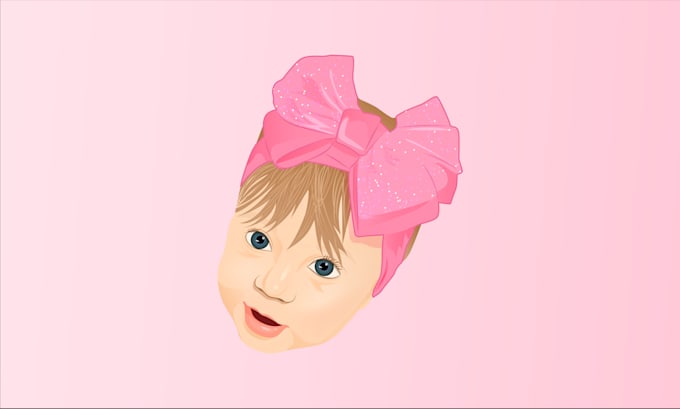 create vector cartoon face portrait illustration in 24 hours