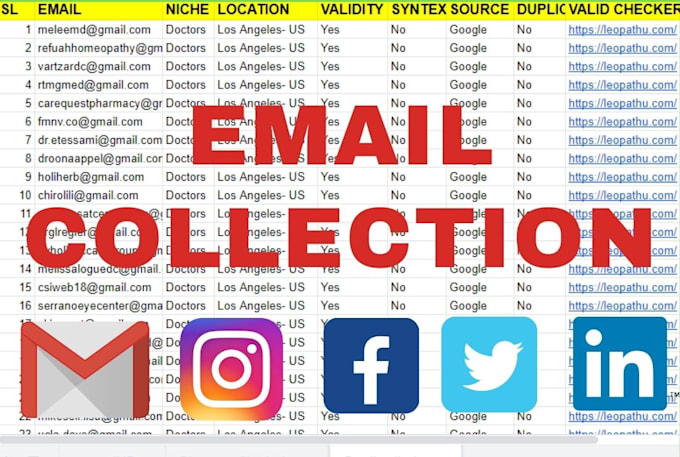 collect niche targeted email