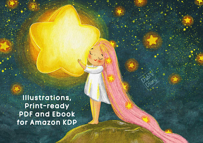 draw unique children book illustrations for you