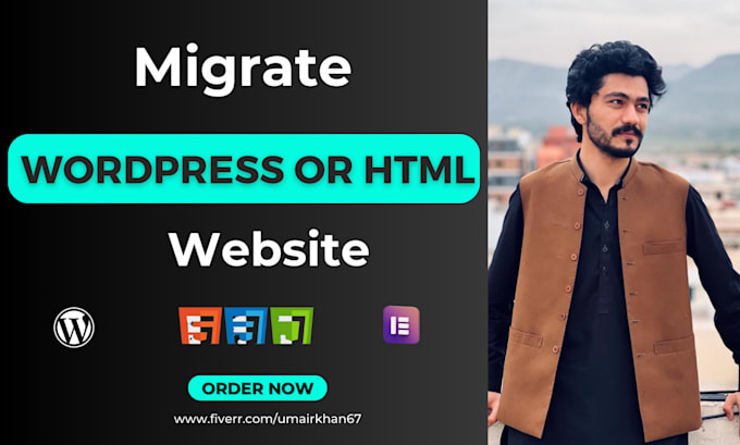 migrate, move or transfer your wordpress or HTML website