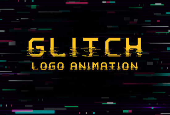 create a custom glitch logo animation