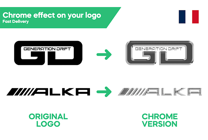 add a chrome effect on your logo