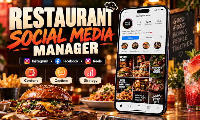 manage restaurant social media on instagram and facebook