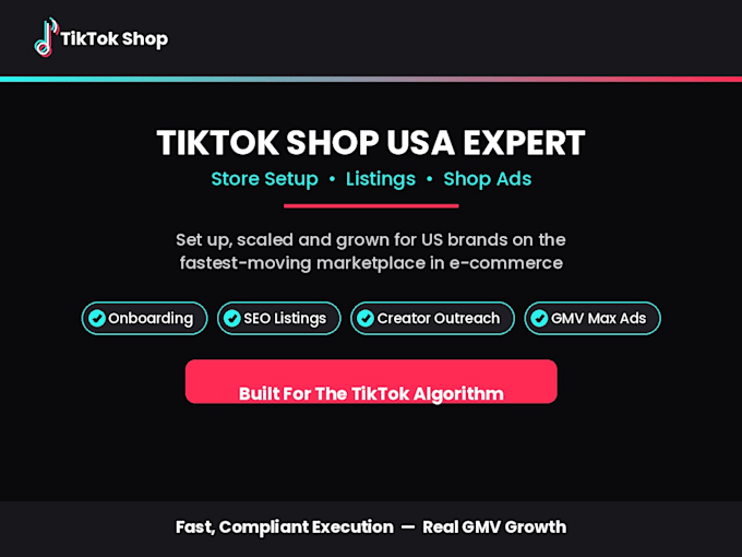 be your tiktok shop USA expert for store setup, listings and shop ads