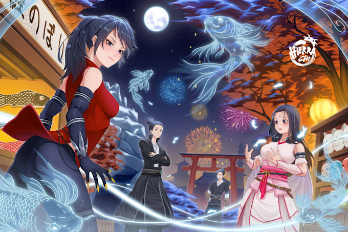 draw anime full illustration