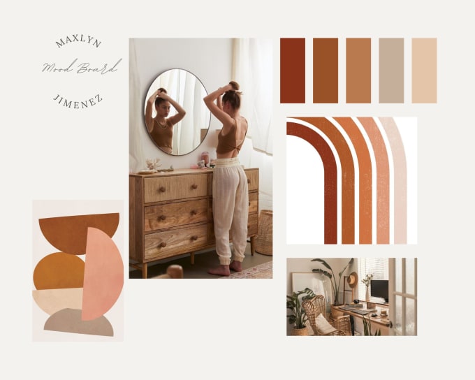 create a cohesive and conceptual color palette mood board