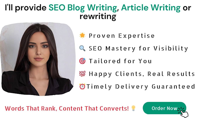 provide SEO article writing, blog writing or rewriting