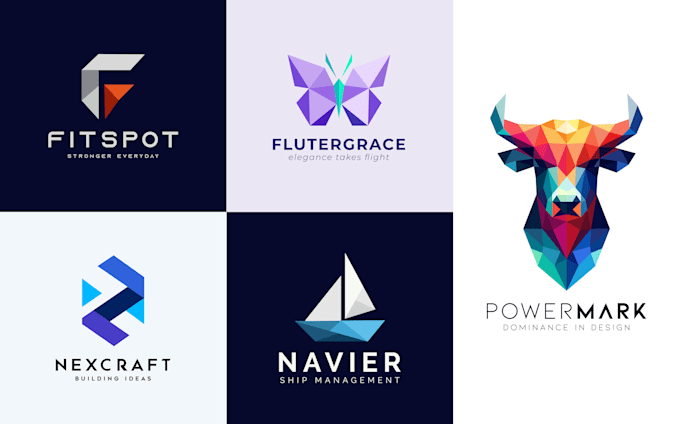 design a modern geometric logo and brand identity
