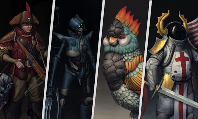 create a high quality character or creature design