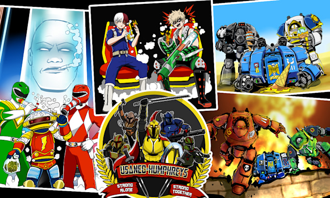 draw custom character anime or comic style illustration