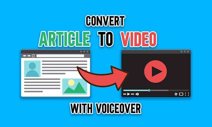 convert blog post, article or story into video with voice over