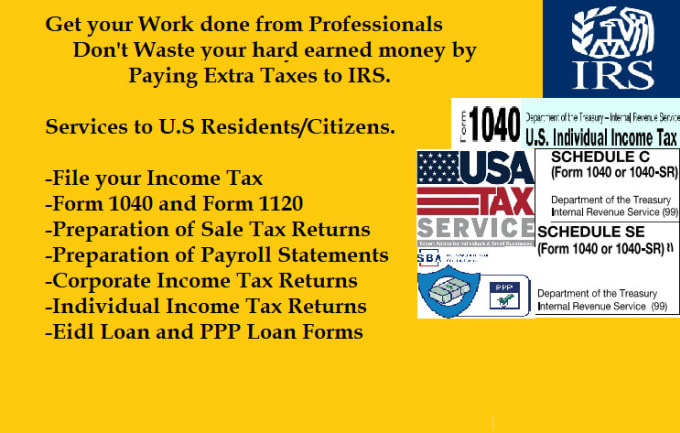 File Usa Income Tax Return Irs Form 1040 By Safiullahkhan35 Fiverr