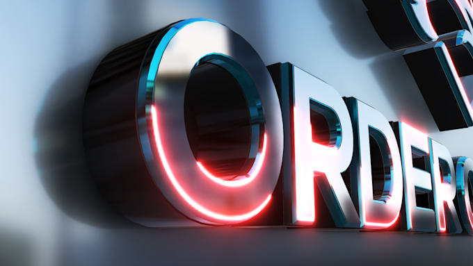 create custom 3d logo animation metallic glow