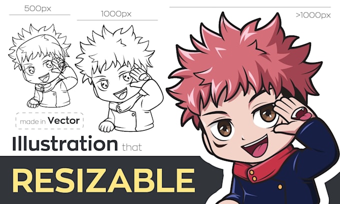 draw a resizable chibi character