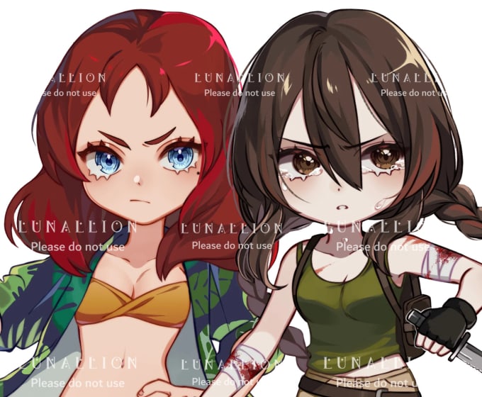 draw semi chibi art illustration