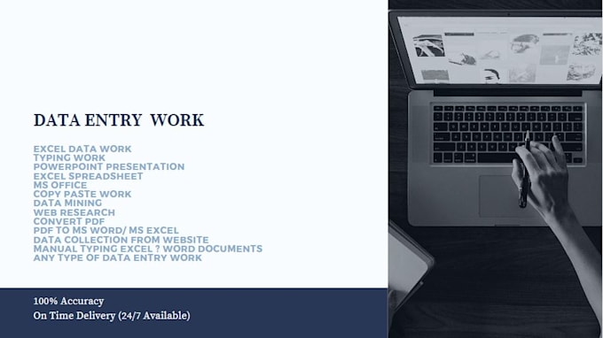 do data entry, copy paste, web research in 24 hours