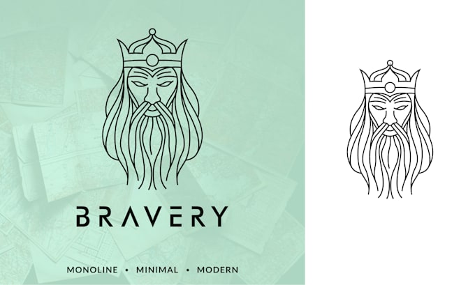 design line art logo for modern and premium brand guidelines