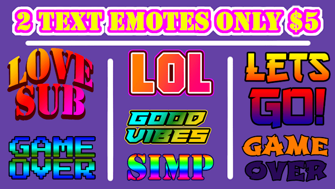 create custom text emotes twitch youtube or discord