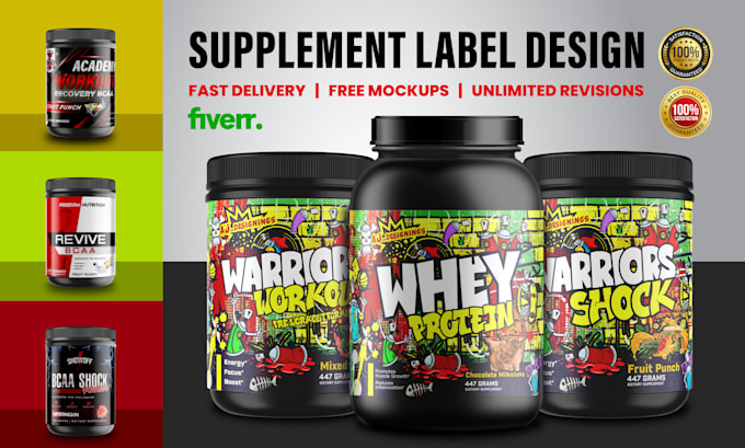 design professional supplement label for you