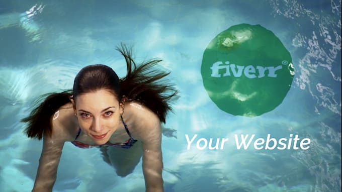 create a promo video with your logo in swimming pool