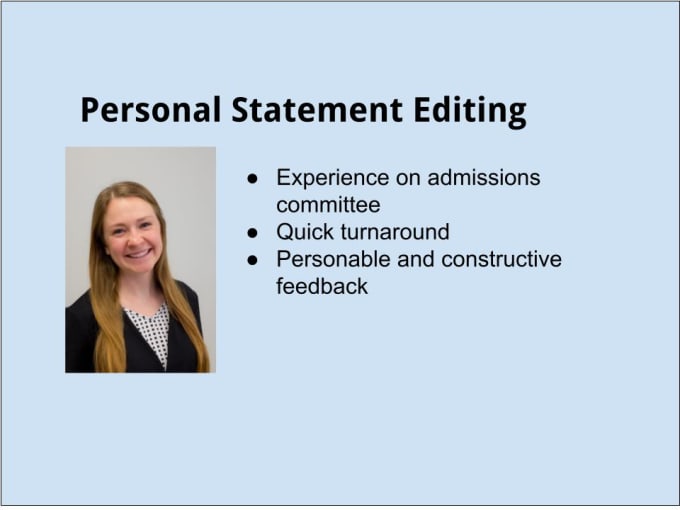 fiverr personal statement editing