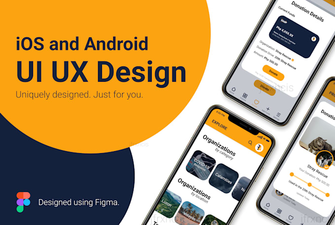 Design ui ux for ios and android mobile app using figma by Jfrxncis ...