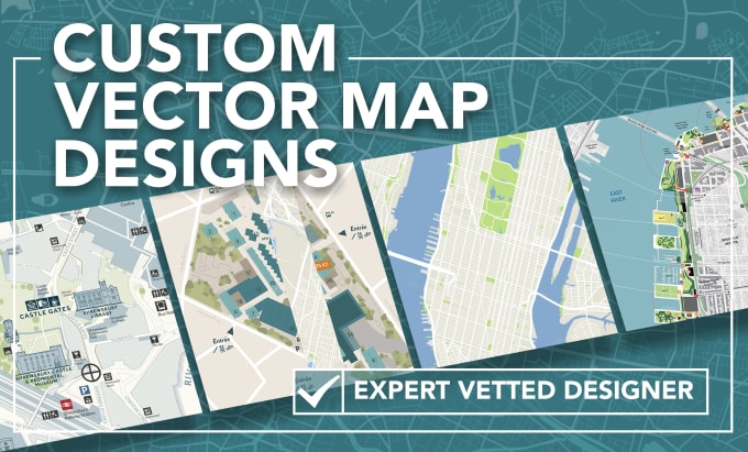 do flat business vector maps of any location
