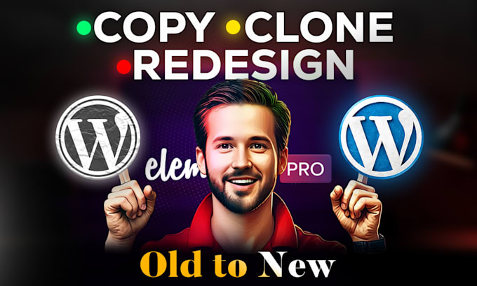 redesign, copy, or clone wordpress with elementor pro