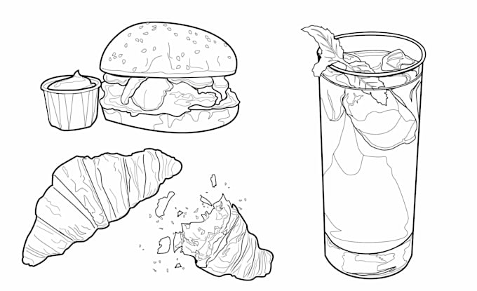 trace your picture to line art vector as you need